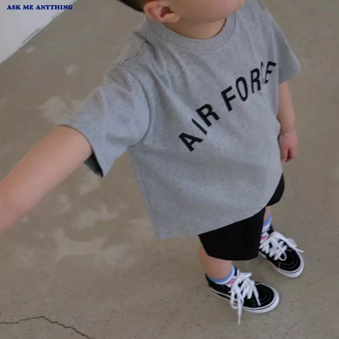 Ask Me Anything - Korean Children Fashion - #kidsstore - Air Force Tee - 2