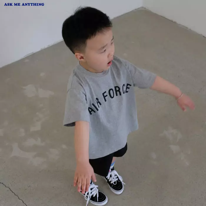 Ask Me Anything - Korean Children Fashion - #kidzfashiontrend - Air Force Tee - 3