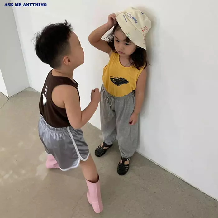 Ask Me Anything - Korean Children Fashion - #littlefashionista - 8 W Tee - 8