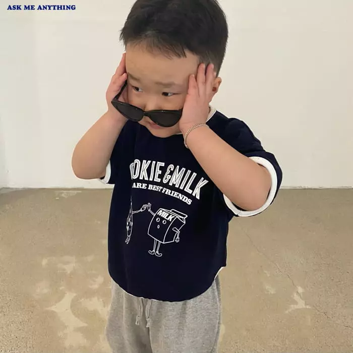 Ask Me Anything - Korean Children Fashion - #littlefashionista - Cookie Milk Tee - 7