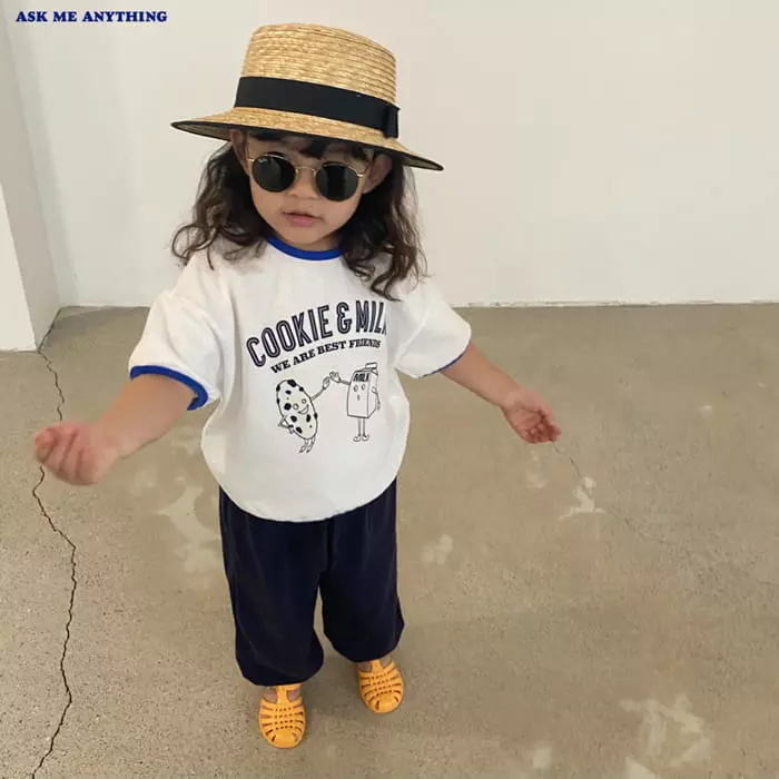 Ask Me Anything - Korean Children Fashion - #magicofchildhood - Cookie Milk Tee - 8