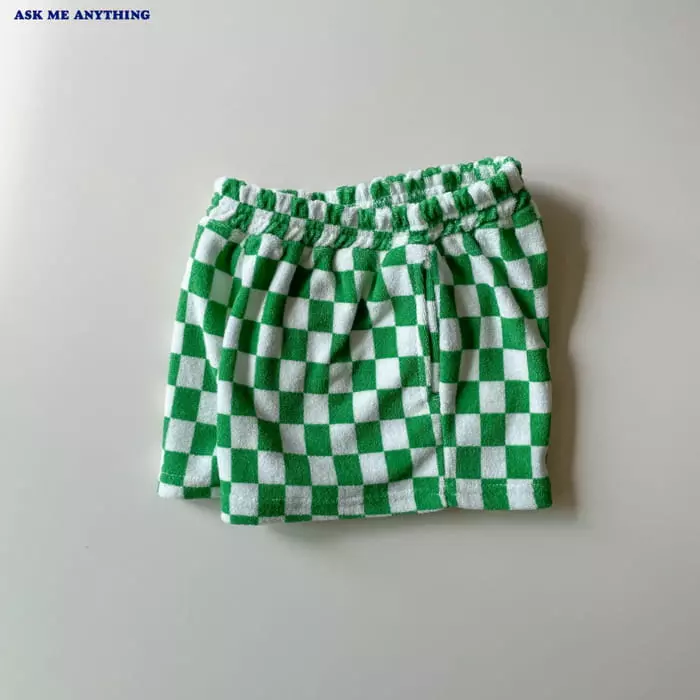 Ask Me Anything - Korean Children Fashion - #prettylittlegirls - Checker Shorts - 4