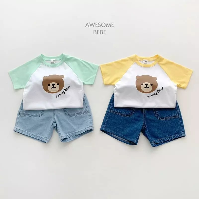 Awesome Bebe - Korean Children Fashion - #Kfashion4kids - Rolling Bear Short Sleeves Tee - 3