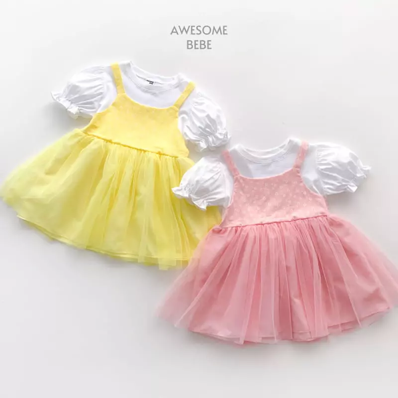 Awesome Bebe - Korean Children Fashion - #childofig - Flower Dungarees One-piece - 3