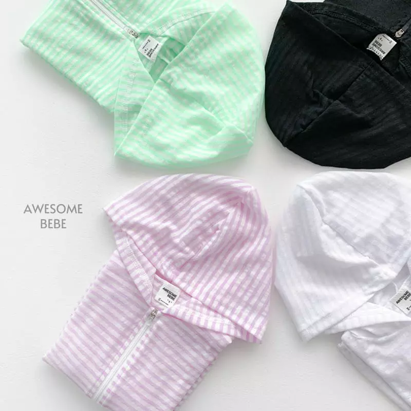 Awesome Bebe - Korean Children Fashion - #childrensboutique - Stripes Hoody Zip-up - 10
