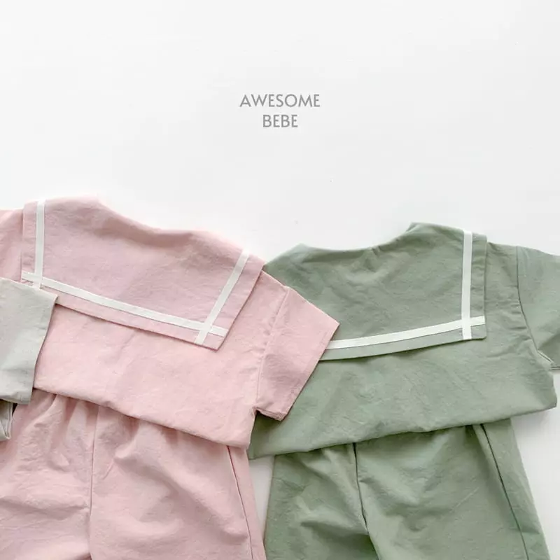 Awesome Bebe - Korean Children Fashion - #childrensboutique - Sailor Top Bottom Set - 7