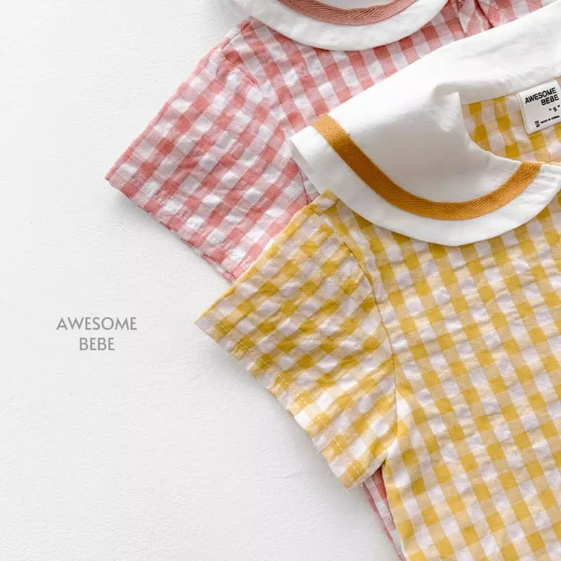 Awesome Bebe - Korean Children Fashion - #childrensboutique - Sailor Check One-piece - 5