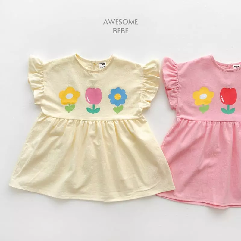 Awesome Bebe - Korean Children Fashion - #childrensboutique - Tulip Wing One-piece - 3
