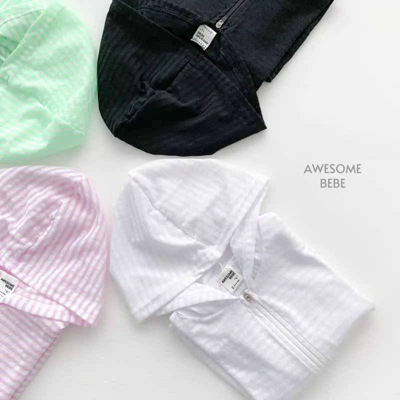 Awesome Bebe - Korean Children Fashion - #designkidswear - Stripes Hoody Zip-up - 11