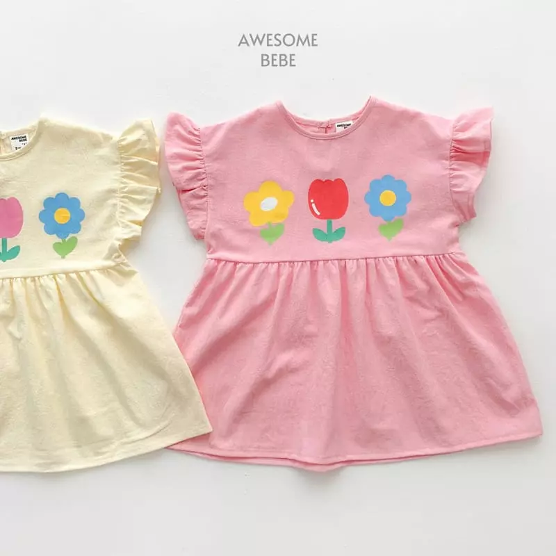 Awesome Bebe - Korean Children Fashion - #childrensboutique - Tulip Wing One-piece - 4