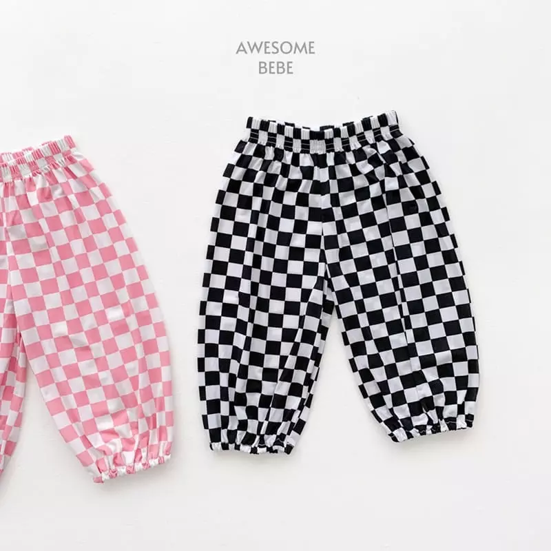 Awesome Bebe - Korean Children Fashion - #designkidswear - Check Pants - 2