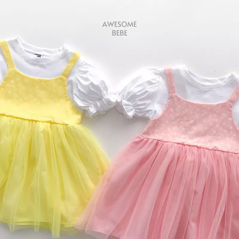 Awesome Bebe - Korean Children Fashion - #discoveringself - Flower Dungarees One-piece - 6