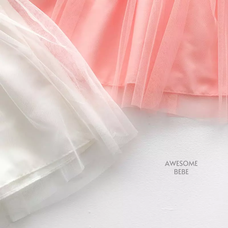 Awesome Bebe - Korean Children Fashion - #fashionkids - Mesh Sleeves One-piece - 6