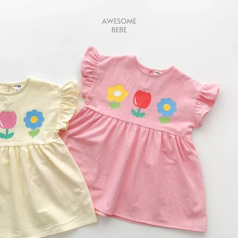 Awesome Bebe - Korean Children Fashion - #fashionkids - Tulip Wing One-piece - 6