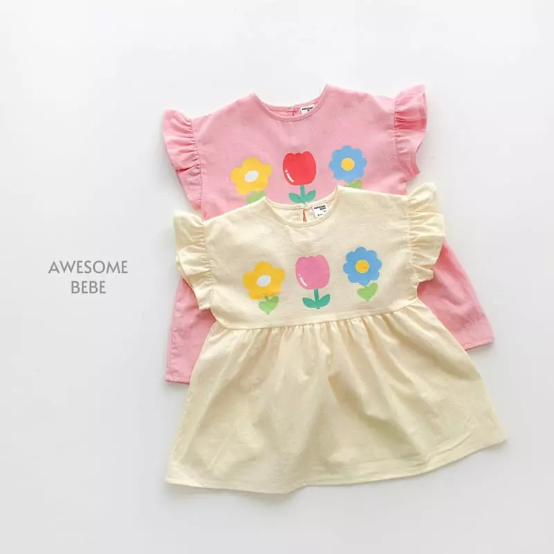 Awesome Bebe - Korean Children Fashion - #kidsshorts - Tulip Wing One-piece - 7