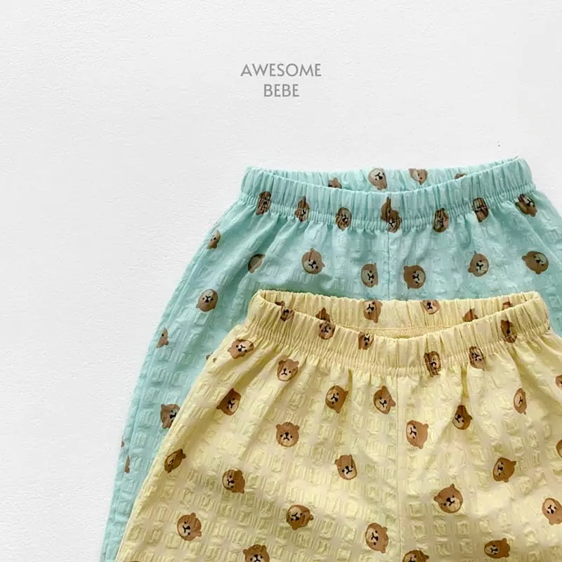 Awesome Bebe - Korean Children Fashion - #kidsshorts - Bear Pants - 3