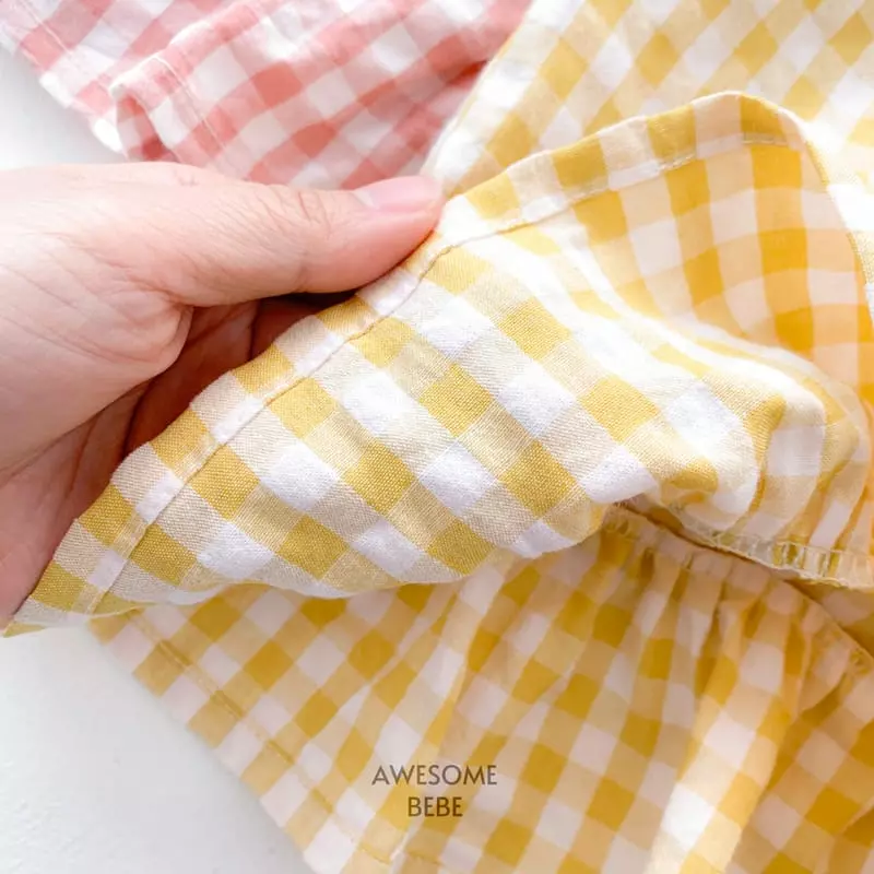 Awesome Bebe - Korean Children Fashion - #kidsstore - Sailor Check One-piece - 10