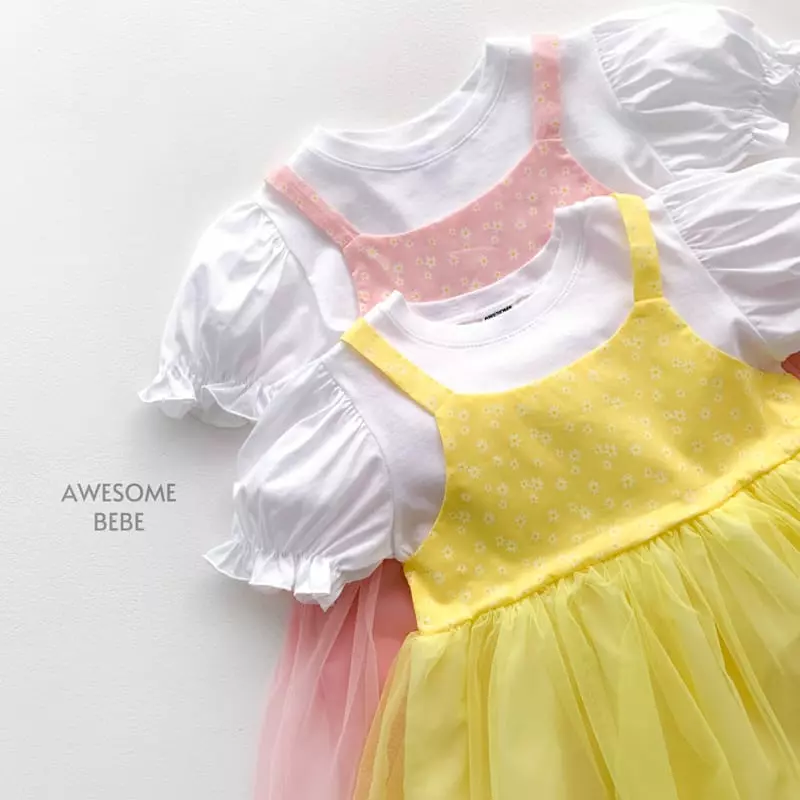 Awesome Bebe - Korean Children Fashion - #kidsstore - Flower Dungarees One-piece - 9