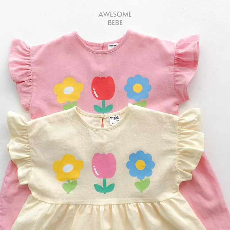 Awesome Bebe - Korean Children Fashion - #kidsstore - Tulip Wing One-piece - 8