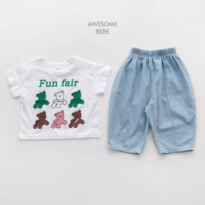 Awesome Bebe - Korean Children Fashion - #littlefashionista - Fun Bear Short Sleeves Tee