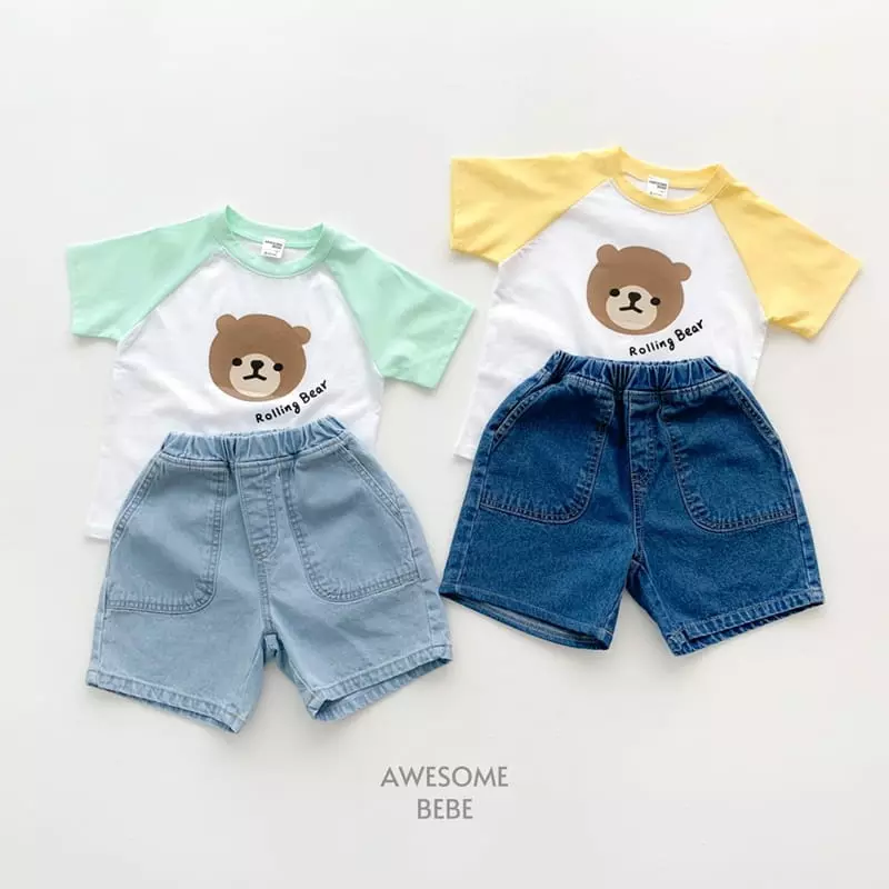 Awesome Bebe - Korean Children Fashion - #Kfashion4kids - Rolling Bear Short Sleeves Tee - 4