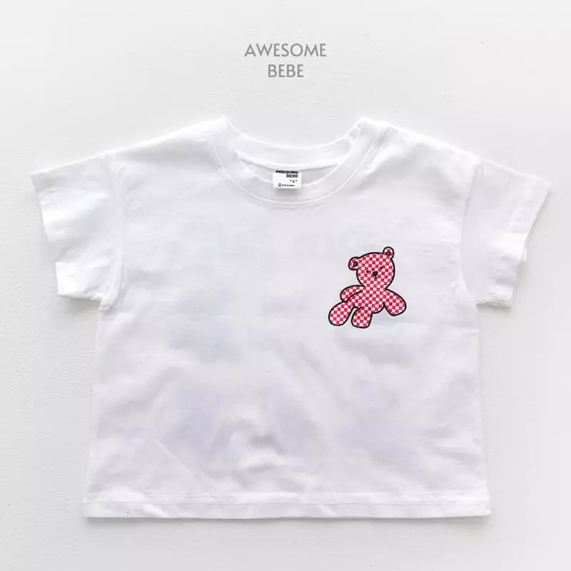 Awesome Bebe - Korean Children Fashion - #magicofchildhood - Fun Bear Short Sleeves Tee - 2