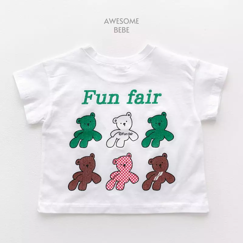 Awesome Bebe - Korean Children Fashion - #minifashionista - Fun Bear Short Sleeves Tee - 3