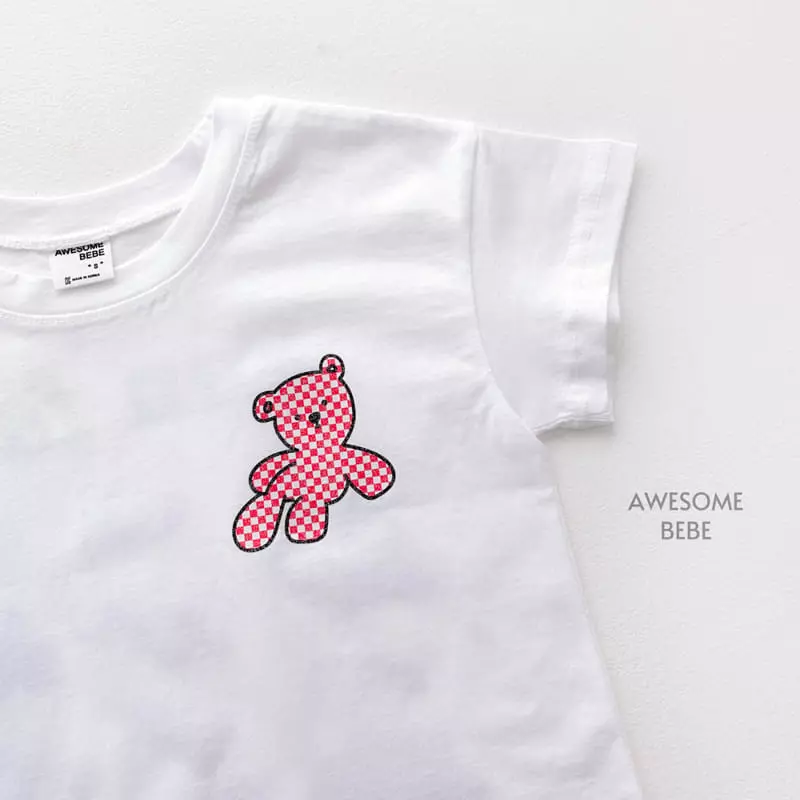 Awesome Bebe - Korean Children Fashion - #stylishchildhood - Fun Bear Short Sleeves Tee - 7
