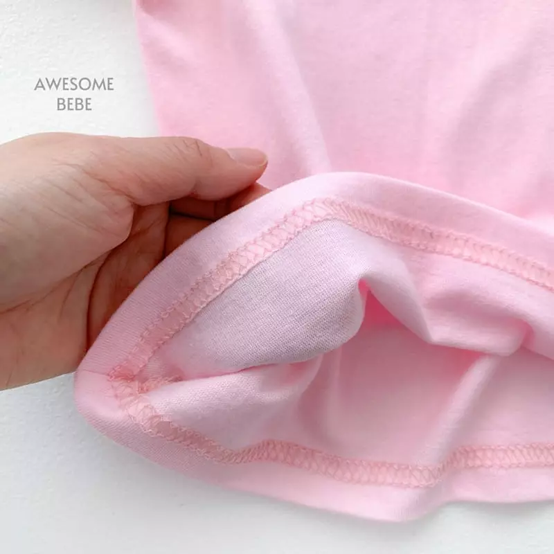 Awesome Bebe - Korean Children Fashion - #stylishchildhood - Mesh Sleeves Short Sleeves Tee - 11