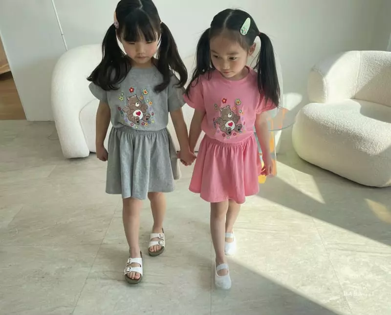 Baba J - Korean Children Fashion - #Kfashion4kids - Bear Top Bottom Set - 12