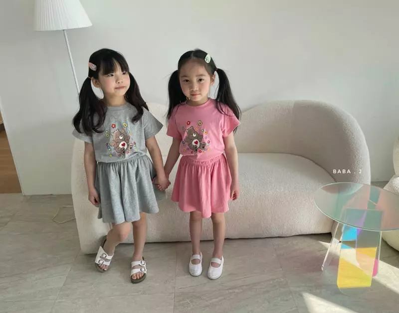Baba J - Korean Children Fashion - #stylishchildhood - Bear Top Bottom Set - 4