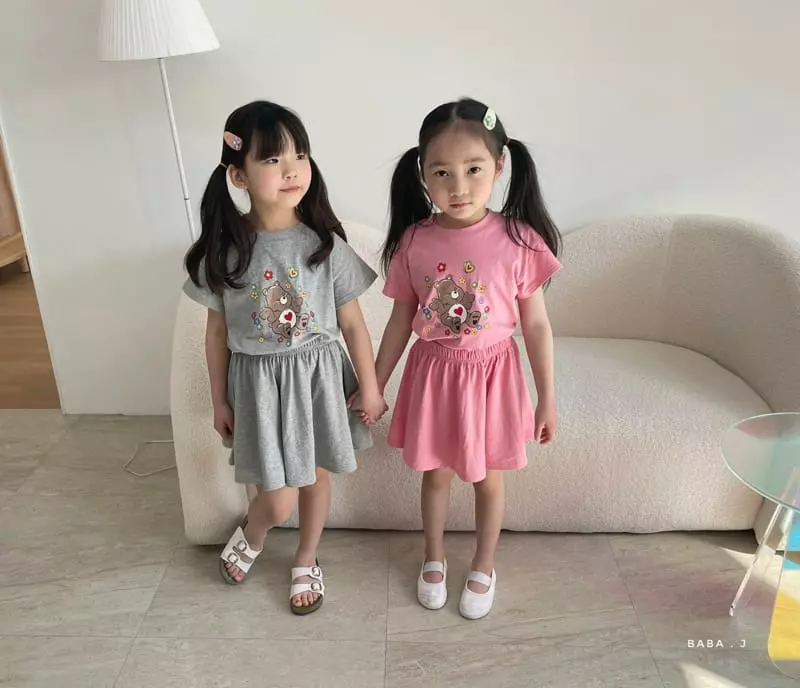 Baba J - Korean Children Fashion - #childrensboutique - Bear Top Bottom Set - 5