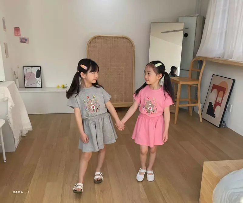 Baba J - Korean Children Fashion - #kidzfashiontrend - Bear Top Bottom Set - 11