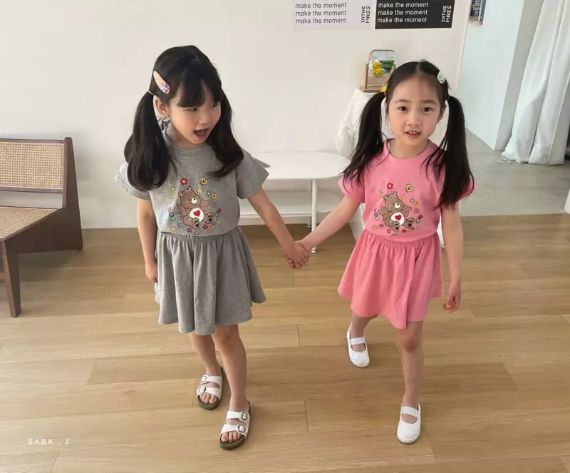 Baba J - Korean Children Fashion - #stylishchildhood - Bear Top Bottom Set - 3