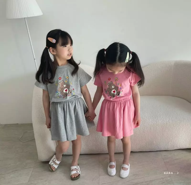 Baba J - Korean Children Fashion - #todddlerfashion - Bear Top Bottom Set