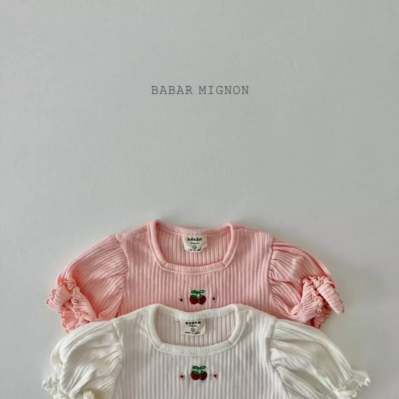 Babar Mignon - Korean Children Fashion - #Kfashion4kids - Cherry Embroidery Tee - 6