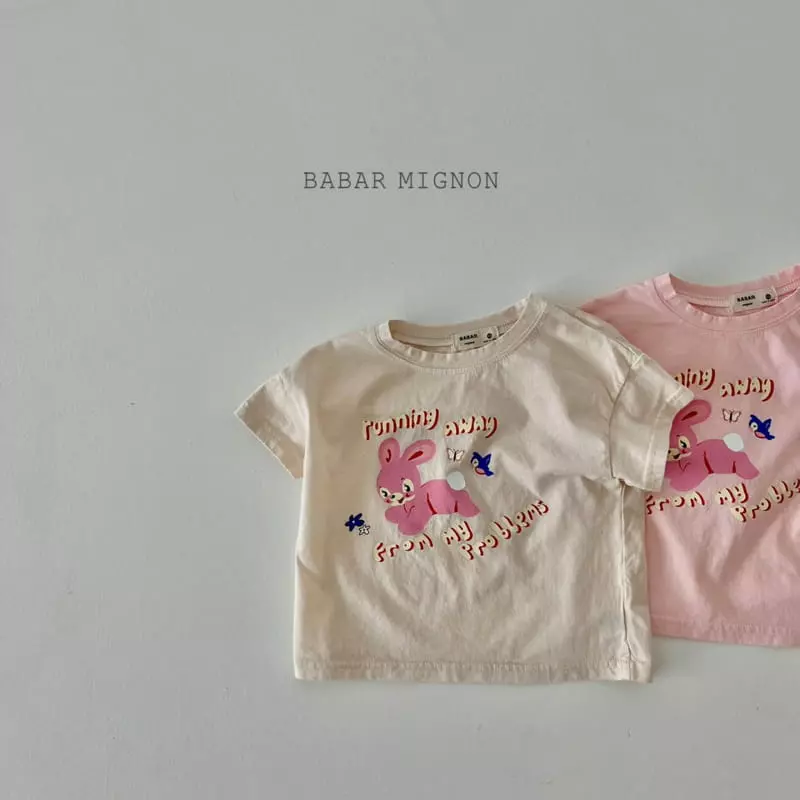 Babar Mignon - Korean Children Fashion - #childofig - Rabbit Short Sleeves Tee