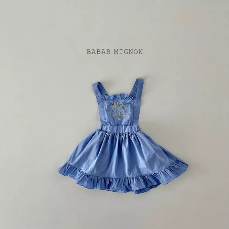 Babar Mignon - Korean Children Fashion - #childofig - Love Dungarees Skirt - 12