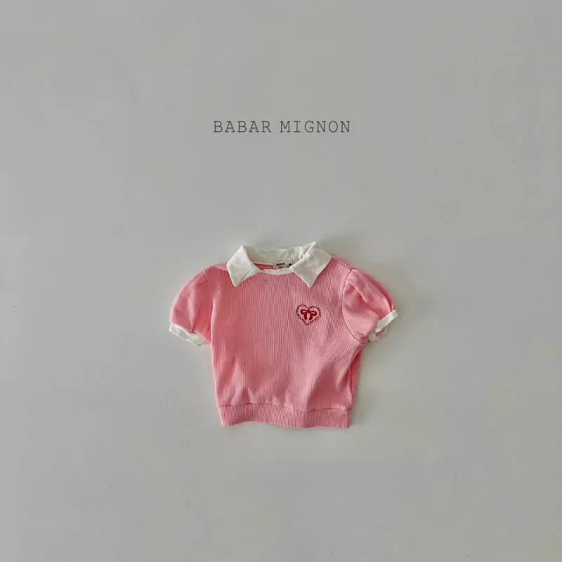 Babar Mignon - Korean Children Fashion - #childrensboutique - Ribbon Collar Tee - 5