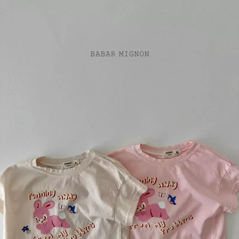 Babar Mignon - Korean Children Fashion - #childrensboutique - Rabbit Short Sleeves Tee - 2