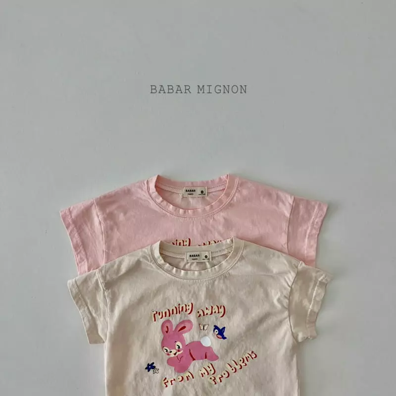 Babar Mignon - Korean Children Fashion - #designkidswear - Rabbit Short Sleeves Tee - 4