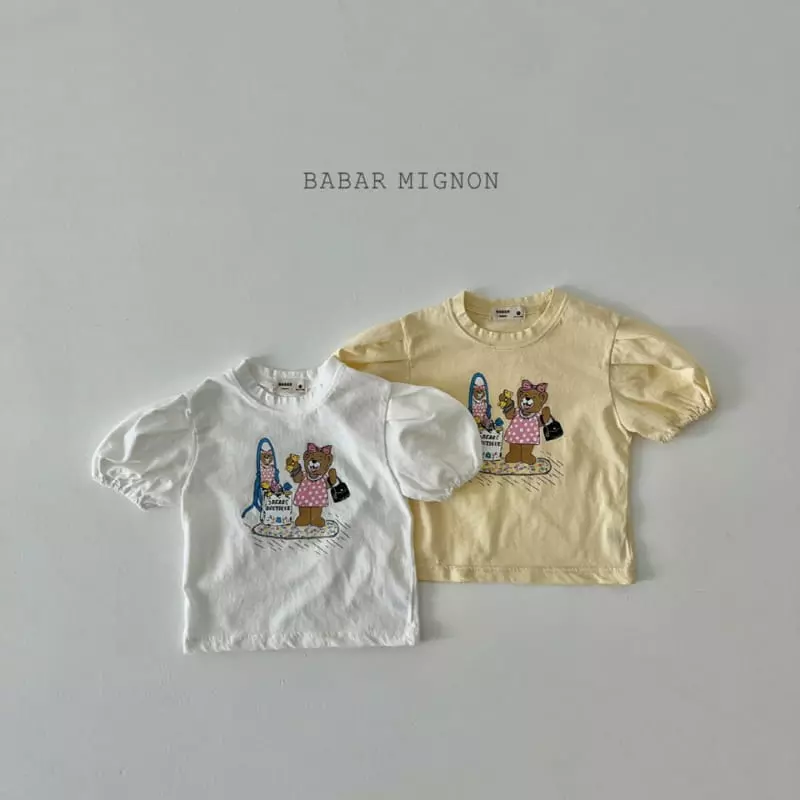 Babar Mignon - Korean Children Fashion - #discoveringself - Mirror Bear Tee - 3