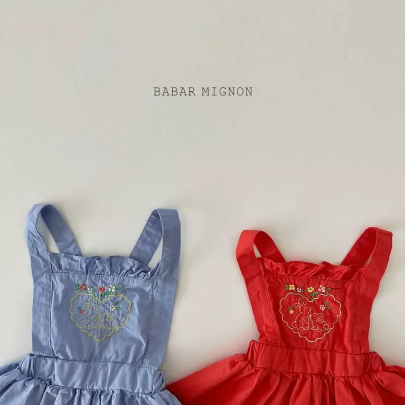 Babar Mignon - Korean Children Fashion - #discoveringself - Love Dungarees Skirt - 2