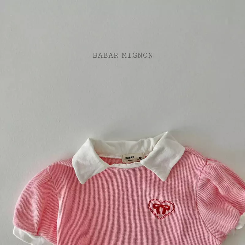 Babar Mignon - Korean Children Fashion - #fashionkids - Ribbon Collar Tee - 8