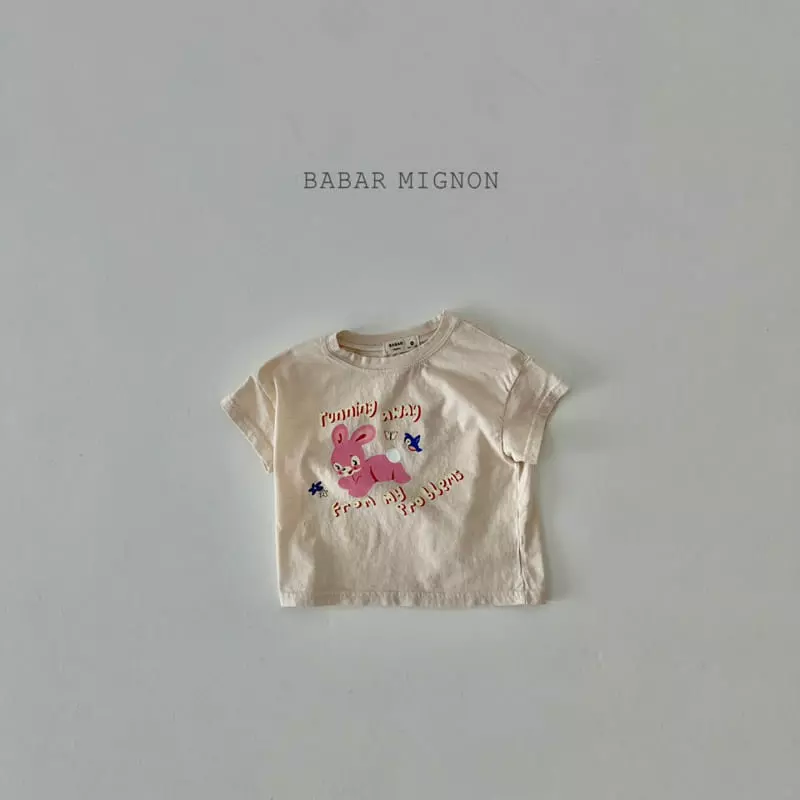 Babar Mignon - Korean Children Fashion - #fashionkids - Rabbit Short Sleeves Tee - 5