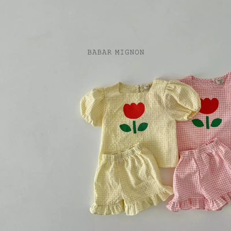 Babar Mignon - Korean Children Fashion - #fashionkids - Tulip Top Bottom Set