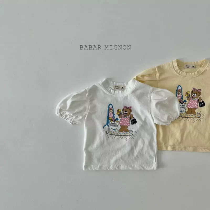 Babar Mignon - Korean Children Fashion - #kidsshorts - Mirror Bear Tee - 5