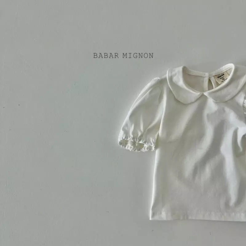 Babar Mignon - Korean Children Fashion - #kidsshorts - Mini Collar Tee