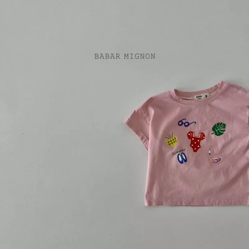 Babar Mignon - Korean Children Fashion - #kidsshorts - Summer Short Sleeves Tee - 12