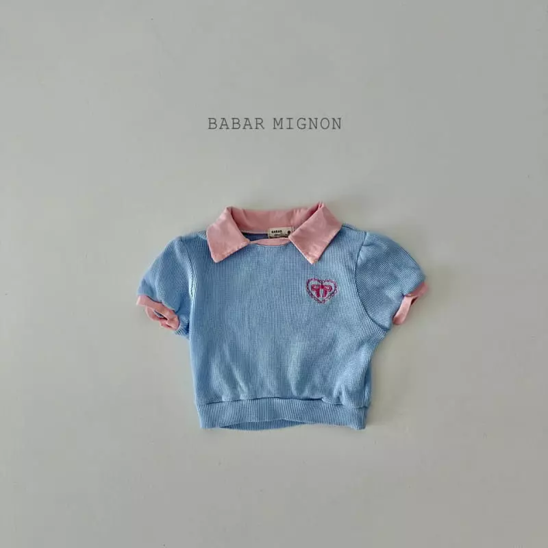 Babar Mignon - Korean Children Fashion - #kidsstore - Ribbon Collar Tee - 10